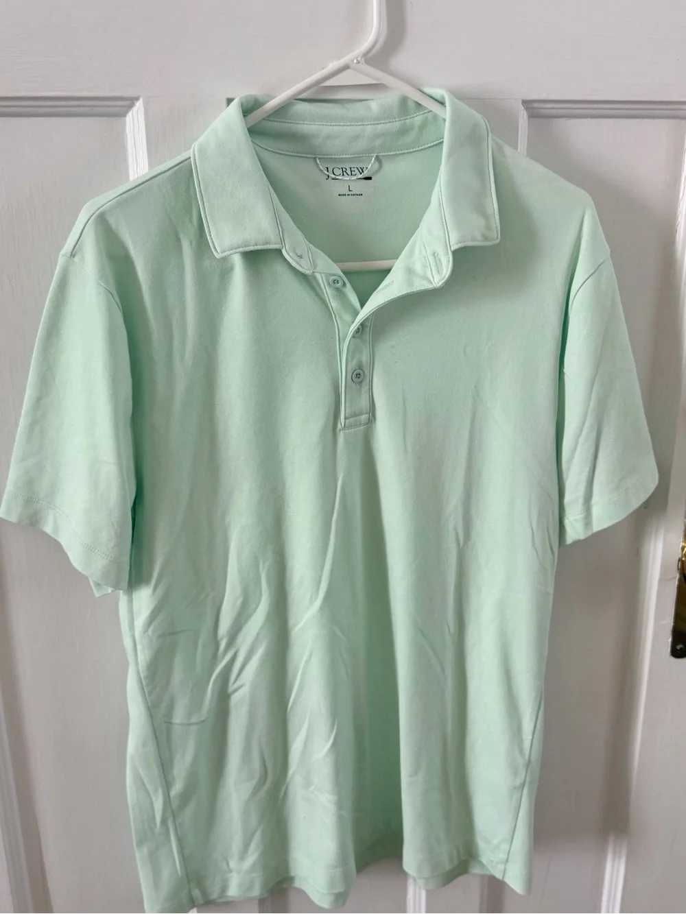 J. Crew Men's Mint Green Polo Shirt